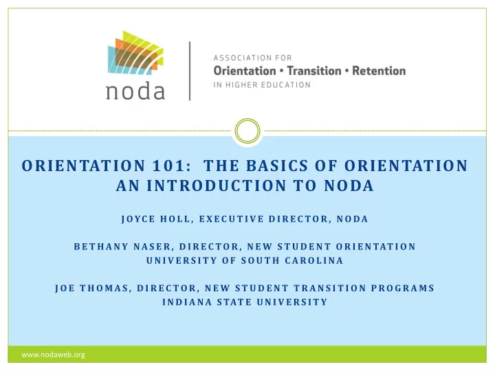 orientation 101 the basics of orientation