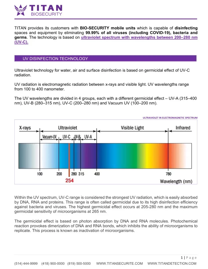 uv disinfection technology ultraviolet technology for
