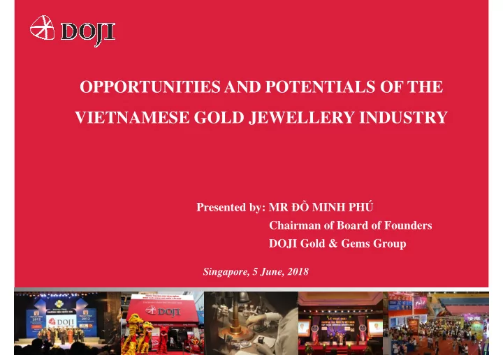 opportunities and potentials of the vietnamese gold