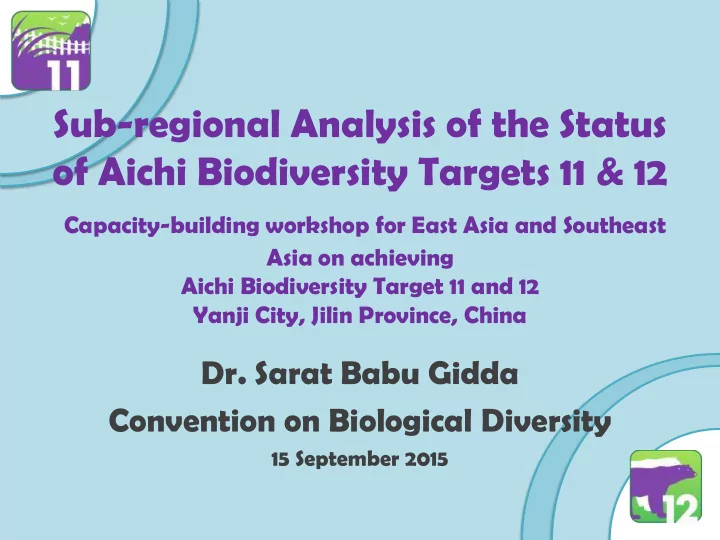 of aichi biodiversity targets 11 12