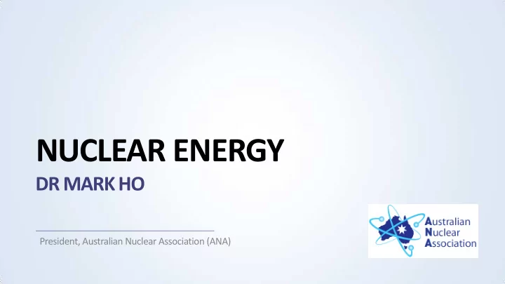nuclear energy