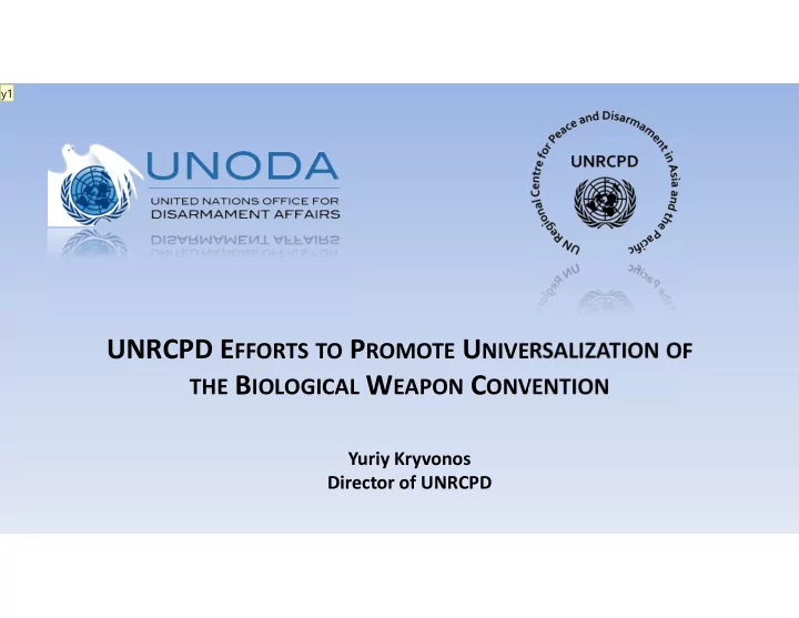 slide 1 y1 as the presentation is not approved by oda and