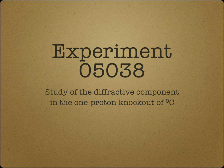 experiment 05038