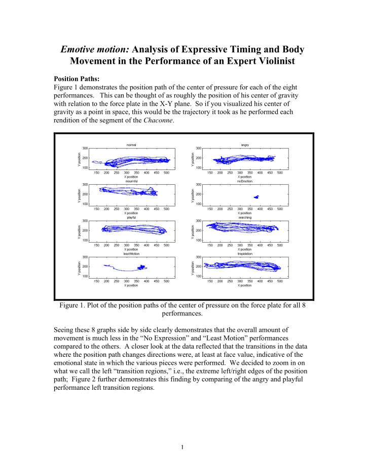 emotive motion analysis of expressive timing and body