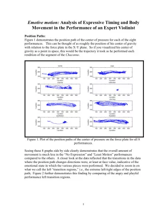 Emotive motion: Analysis of Expressive Timing and Body  Movement in the Performance of an Expert