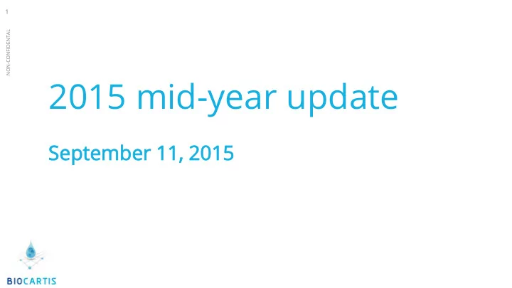 2015 mid year update