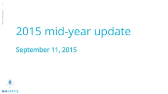 2015 mid-year update  September  tember 11  11, 20  2015 15  2  NOTICES AND WARNINGS
