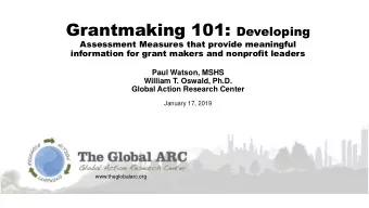 Key Questions  Who will be best served by different types of data, with discussions on  the