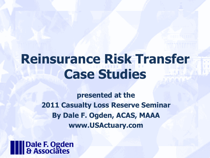 reinsurance risk transfer case studies