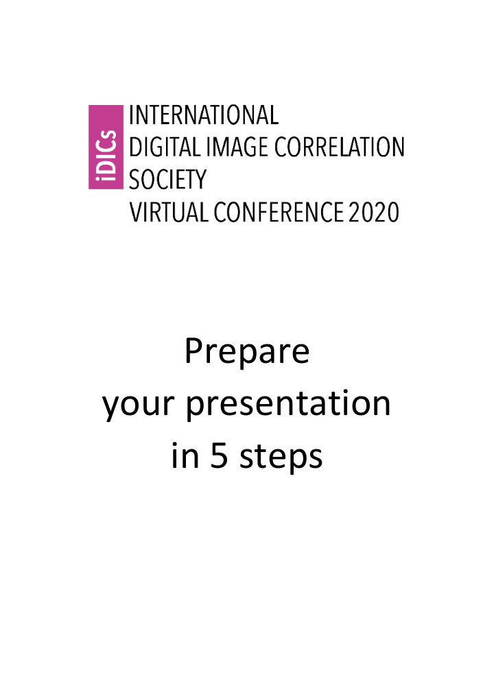 prepare your presentation in 5 steps