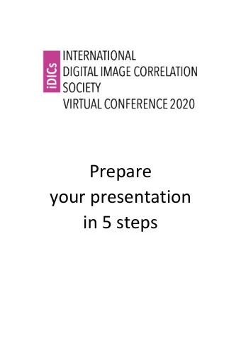 Prepare  your presentation  in 5 steps  Step 1 - Install the software  Note that the eSlides