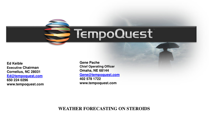 weather forecasting on steroids