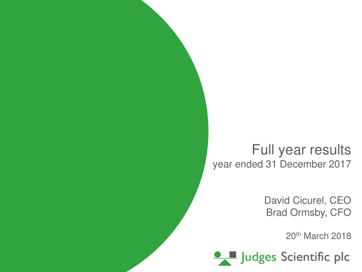 full year results