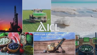 INVESTOR PRESENTATION  IMPORTANT LEGAL NOTES  ICL- AT A GLANCE $5.6 B  44  ~11,000 TOP 3  (1) $5.7