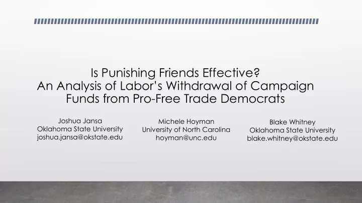 is punishing friends effective