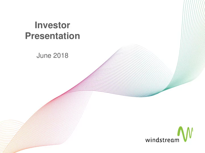 investor presentation