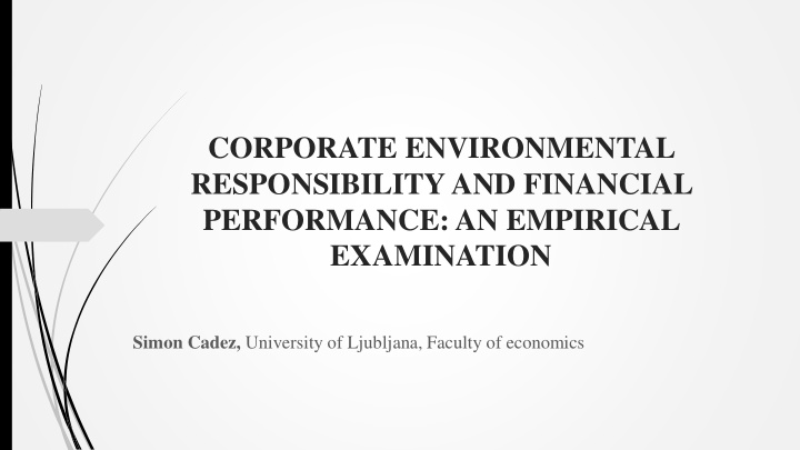 corporate environmental responsibility and financial
