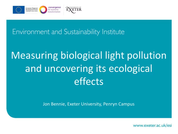 and uncovering its ecological