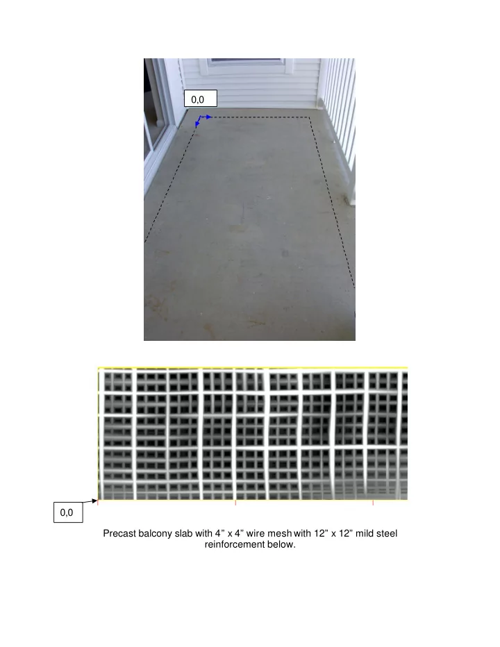 0 0 0 0 precast balcony slab with 4 x 4 wire mesh with 12