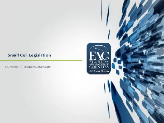Small Cell Legislation  11/28/2018  Hillsborough County  Locating Wireless Infrastructure in