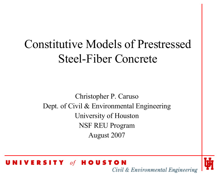 constitutive models of prestressed steel fiber concrete