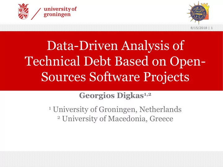 data driven analysis of