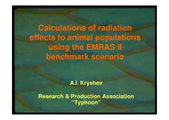 Calculations of radiation  effects to animal populations  using the EMRAS II  benchmark scenario