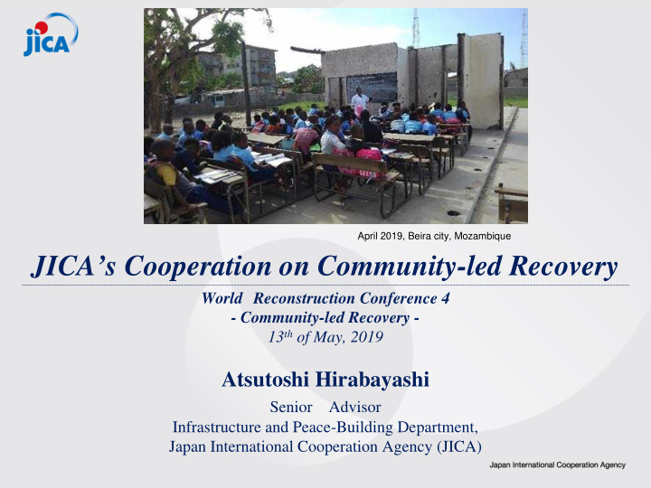 jica s cooperation on community led recovery