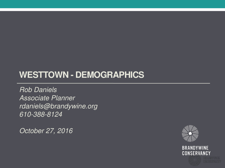 westtown demographics