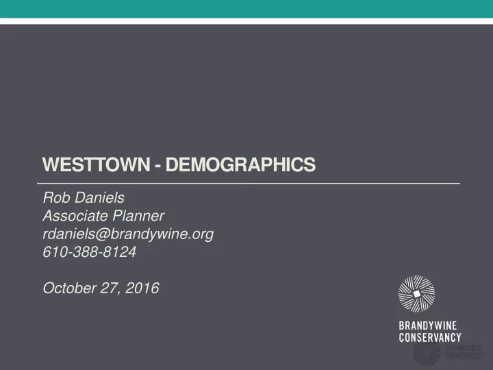 westtown demographics