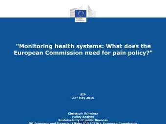 &quot;Monitoring health systems: What does the  European Commission need for pain policy?&quot;