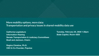 More mobility options, more data:  Transportation and privacy issues in shared-mobility data use