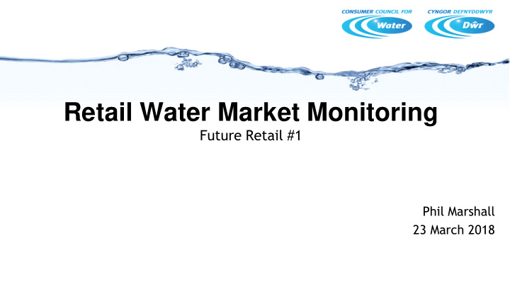 retail water market monitoring