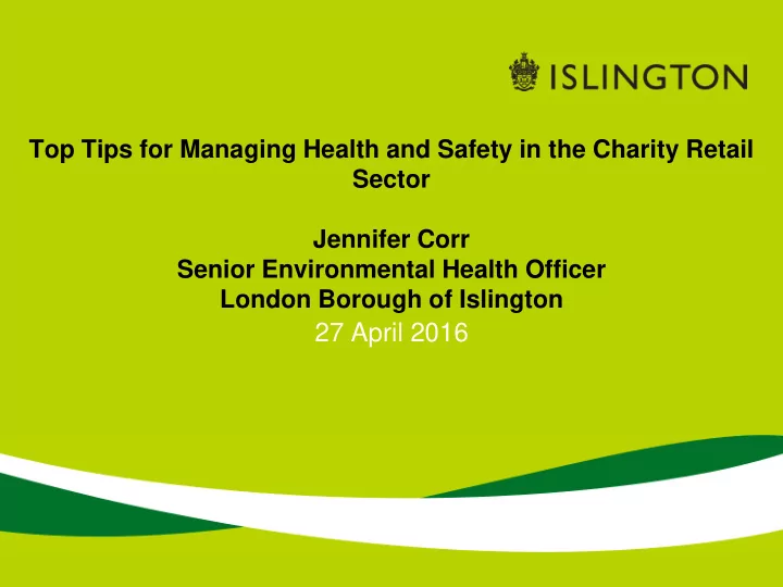 27 april 2016 environmental health visits