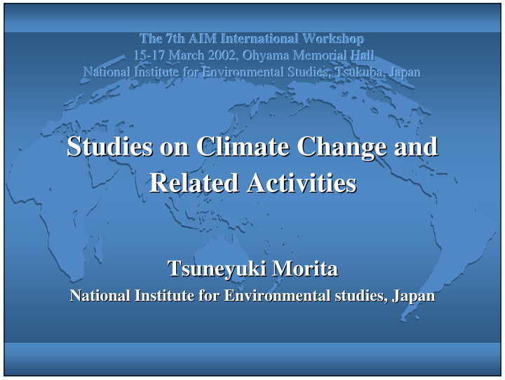 studies on climate change and studies on climate change