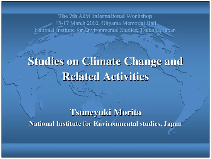 studies on climate change and studies on climate change