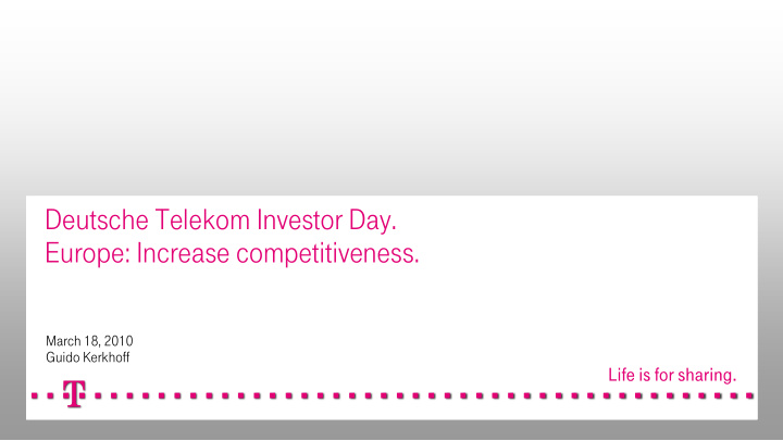 deutsche telekom investor day europe increase