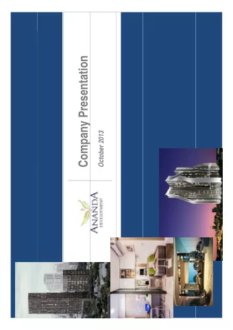 Company Presentation  y  October 2013  p  Disclaimer  The information contained in this