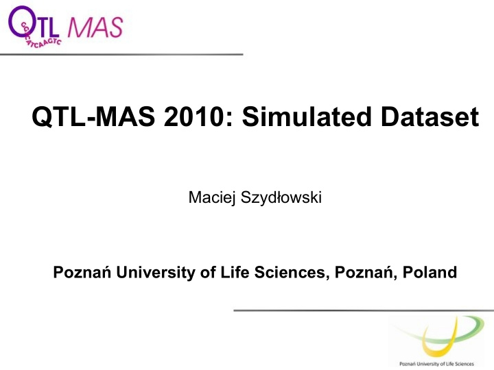 qtl mas 2010 simulated dataset