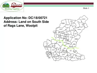Application No: DC/18/00721  Address: Land on South Side  of Rags Lane, Woolpit  Slide 2  Aerial