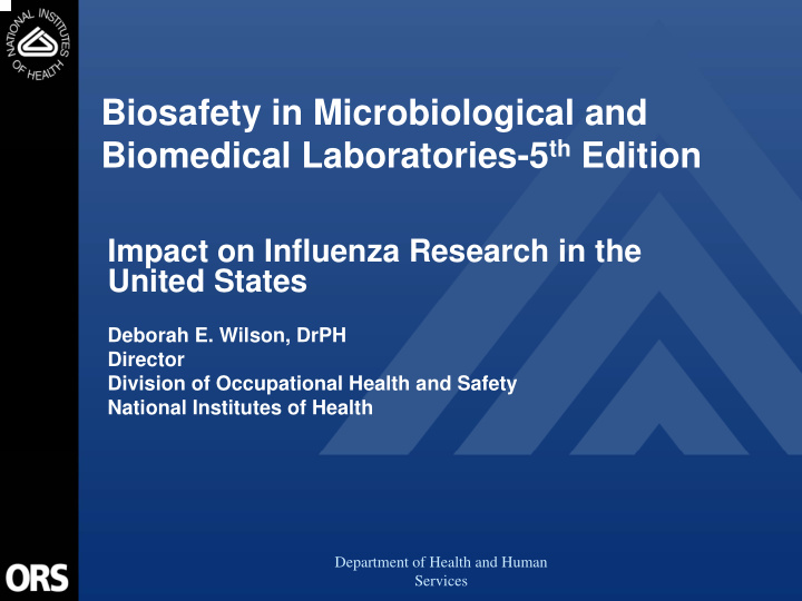 biosafety in microbiological and biomedical laboratories