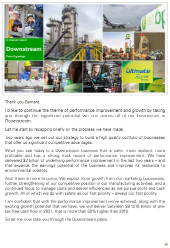 Id like to continue the theme of performance improvement and growth by taking  you through the