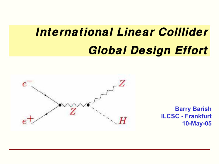 international linear colllider international linear