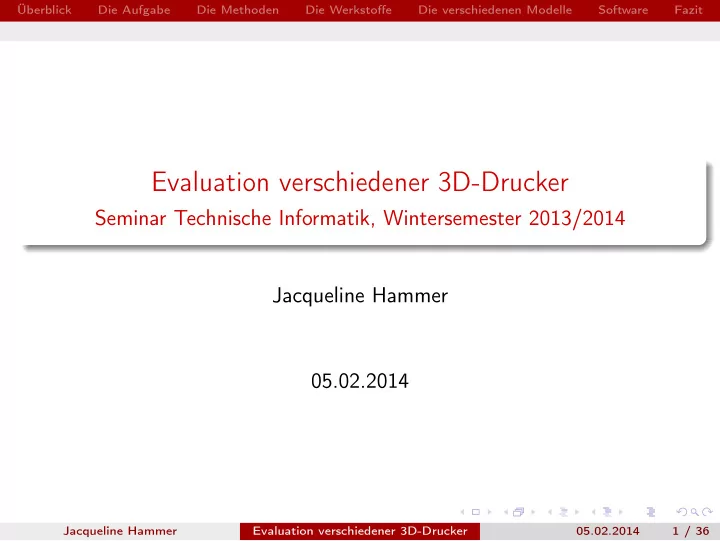 evaluation verschiedener 3d drucker