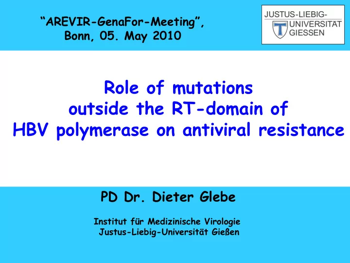 role of mutations outside the rt domain of hbv polymerase