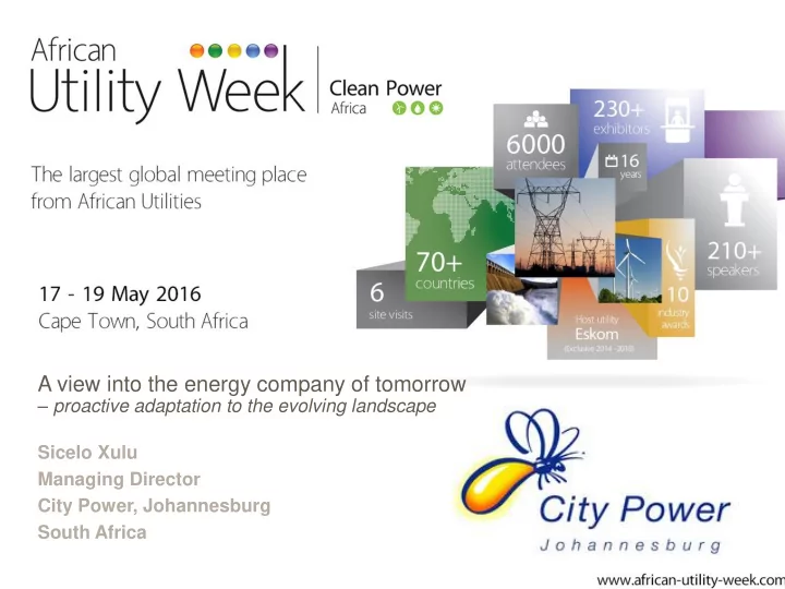 a view into the energy company of tomorrow