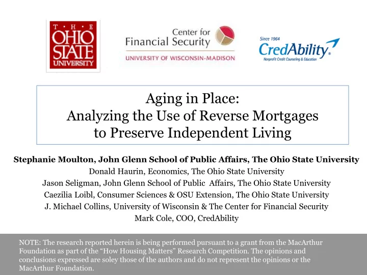aging in place