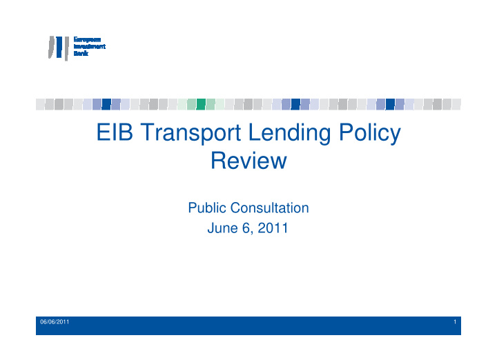 eib transport lending policy review