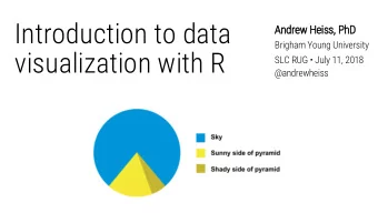 Introduction to data  An  Andr  drew Heiss, PhD  Brigham Young University  visualization with R