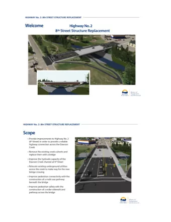 Welcome Highway No.2  Replacement  8thStreet Structure HIGHWAY No. 2: 8th STREET STRUCTURE